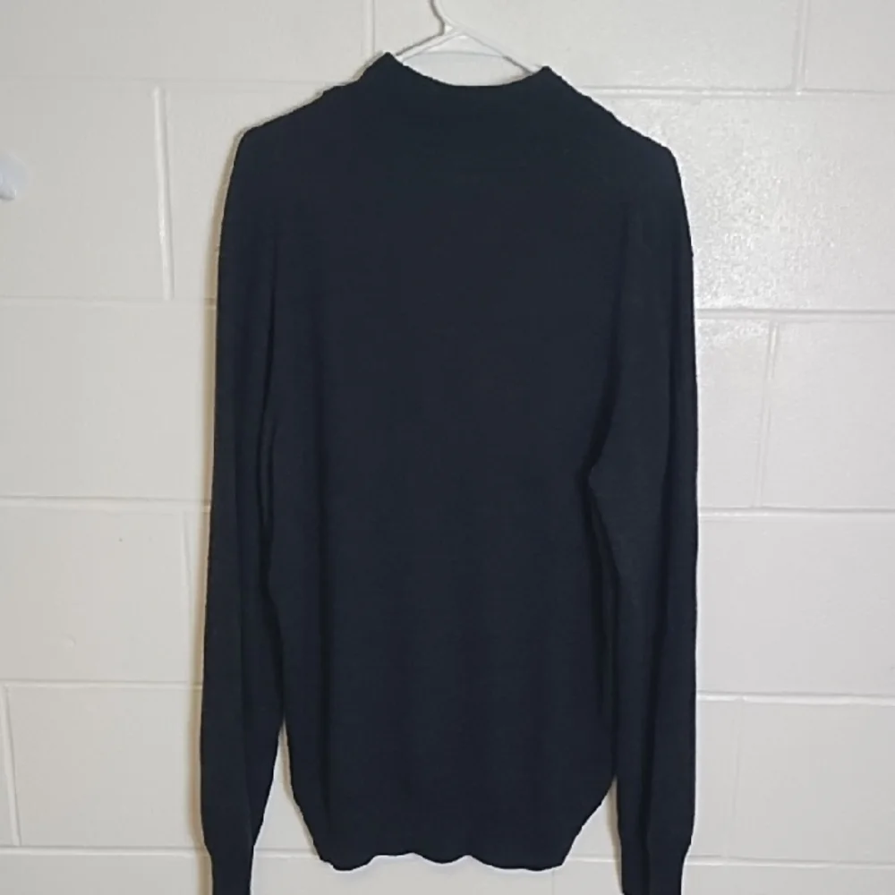 Charcoal Black 1/4 Zip-Up Light weight Sweater Tall